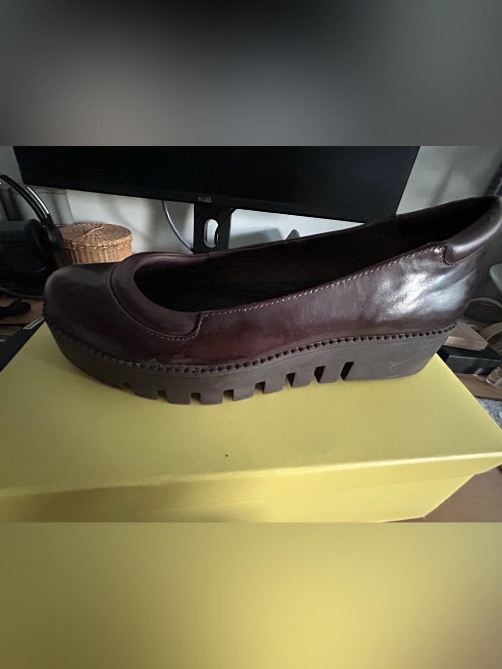 Max Studio Burgundy- Brown Leather Shoes